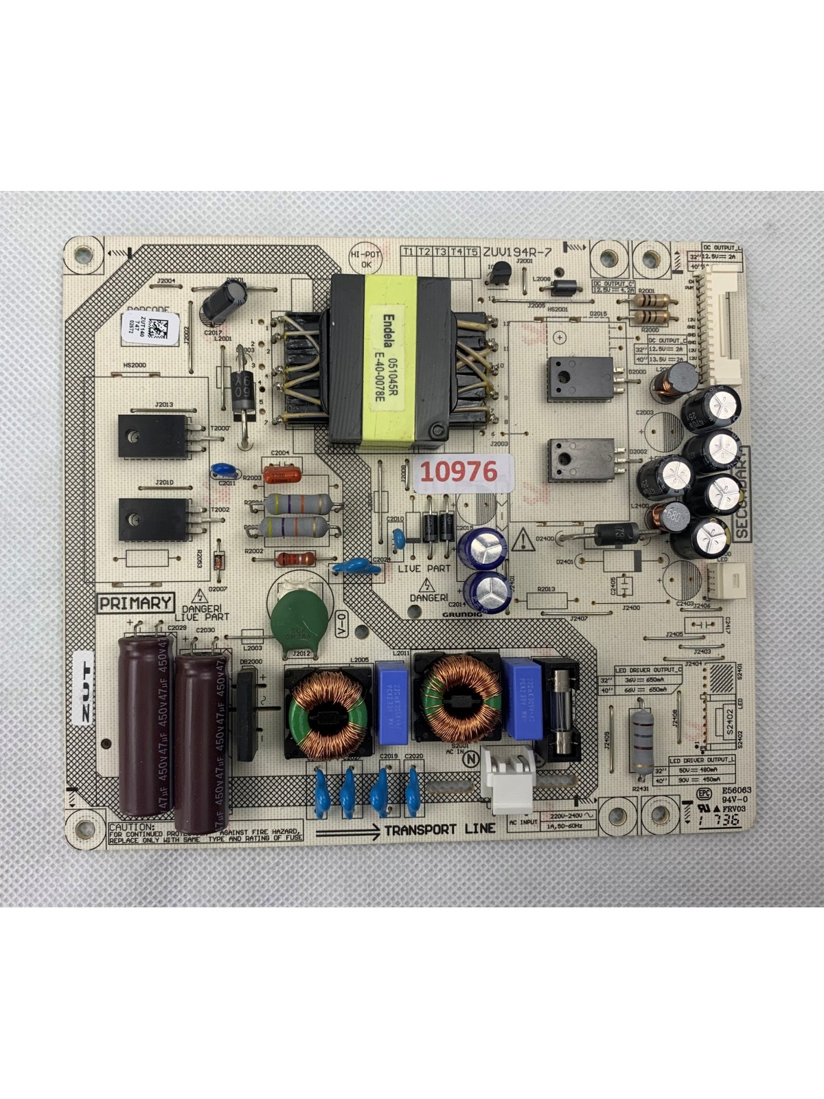 FONTE DE ALIMENTAÇÃO - ZUV194R-7 - 40 VLE 670 BP