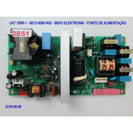 UX7.195R-1 - B012-0080-R02 - BEKO ELEKTRONIK - FONTE DE ALIMENTAÇÃO